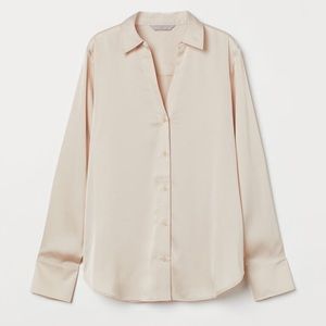 H&M NWT Long Sleeve Button Up Blouse Size Medium